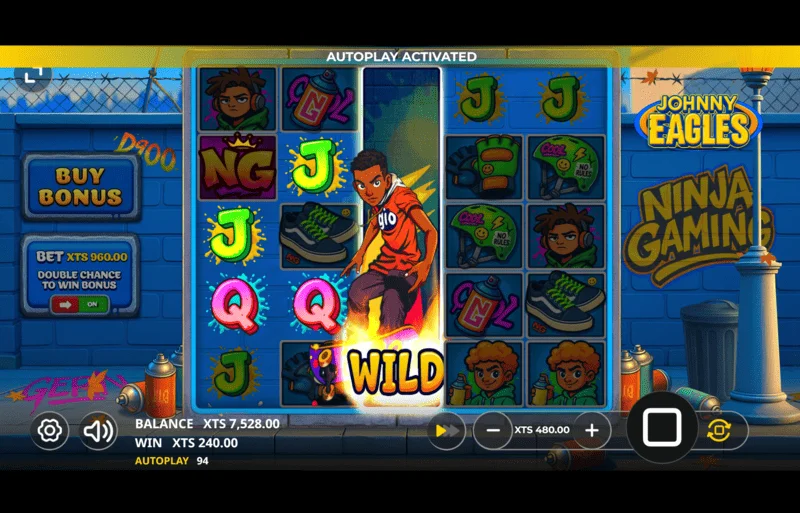 Johnny Eagles - Wild symbol on the reels